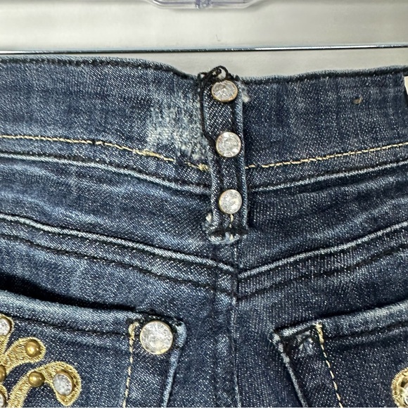 LA Idol Y2K Women’s Juniors Embellished Bootcut Jeans Size 1 - Picture 3 of 11